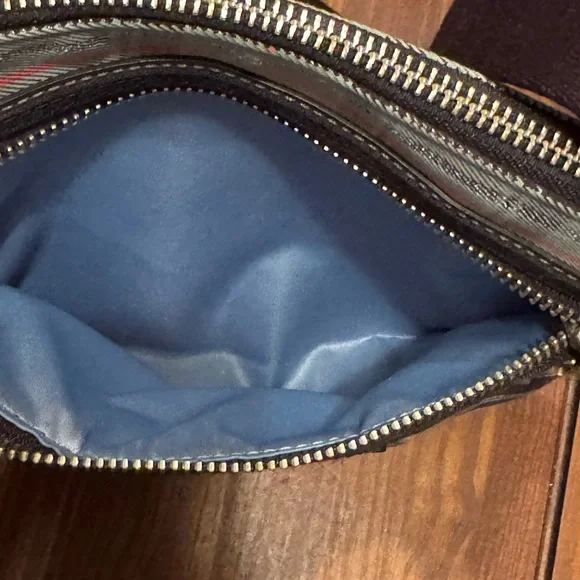 Coach Poppy Blue / Silver Tartan Plaid Crossbody Bag - Picture 12 of 12